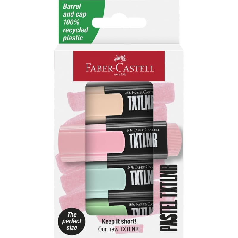 Pack de 4 Surligneurs Pastel TXTLNR Faber-Castell - Image 1