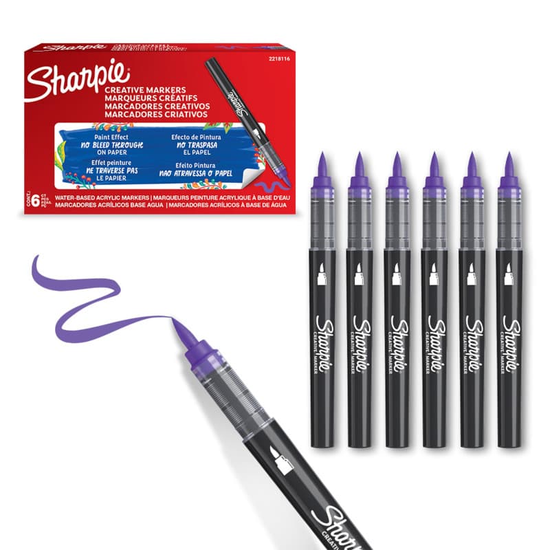 Marqueurs Acryliques Brush Tip Lilas - Sharpie Creative - Image 1