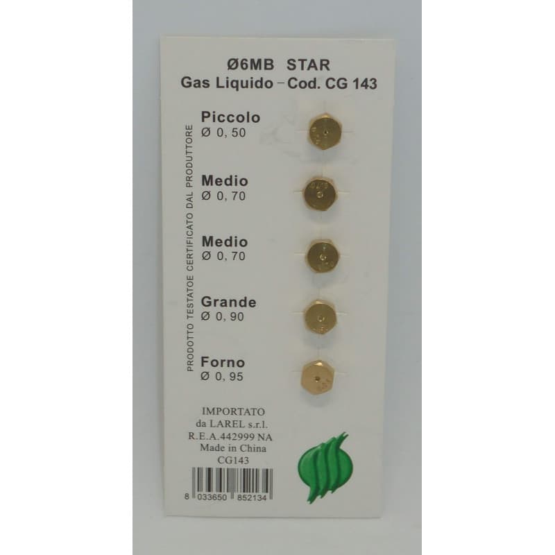 Lot de 5 buses GPL en acier pour cuisine AMAFLEX - Image 1