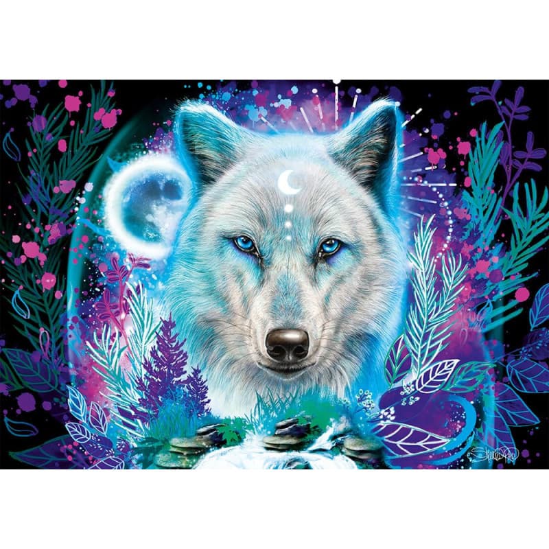Puzzle Loup Arctique Neon Schmidt - 1000 pièces Premium - Image 1