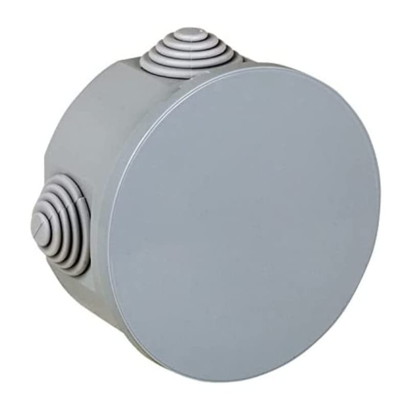 Boîte de Dérivation Ronde Electraline 80 mm IP44 - Gris - Image 1