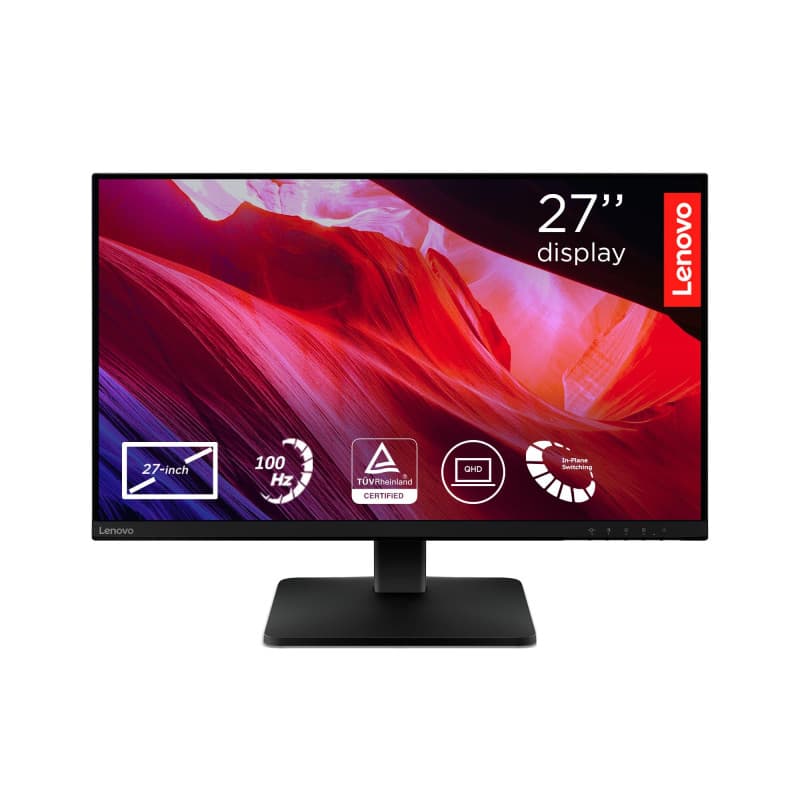 Lenovo L27qe - Écran QHD 27'' IPS 100 Hz avec Câble HDMI - Image 1