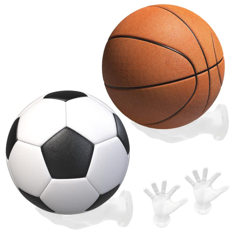 Support Mural Palmier pour Ballons de Basket - Lot de 2 - Image 1