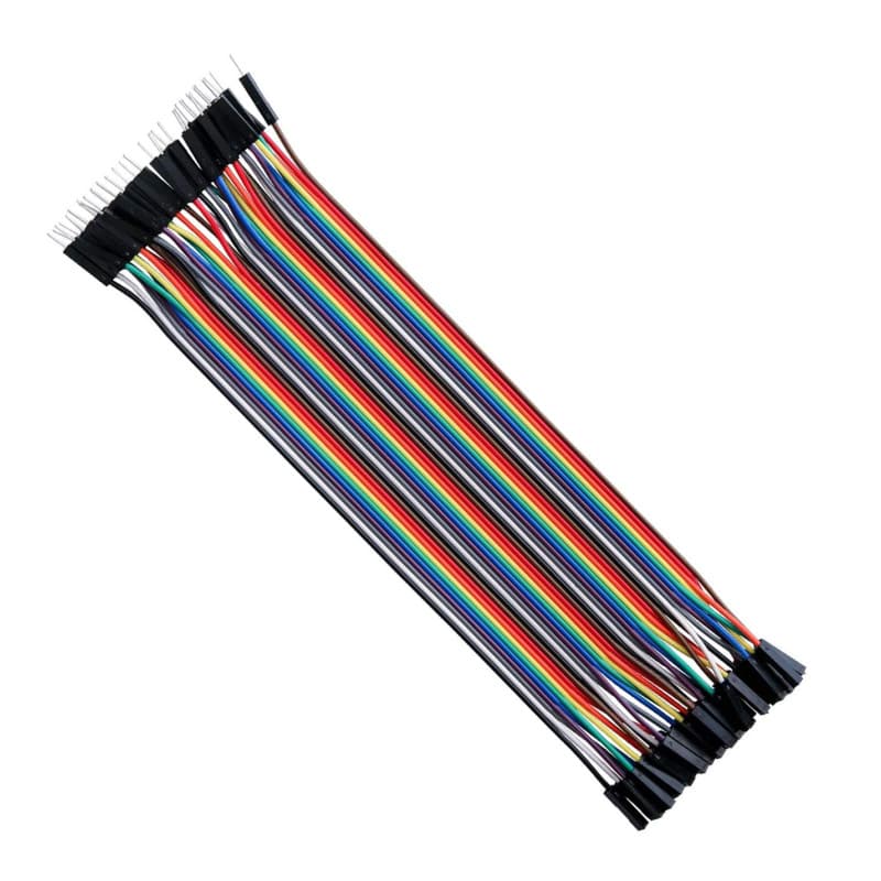 Connecteurs Dupont Mâle à Femelle - 40 Fils Multicolores - Image 1