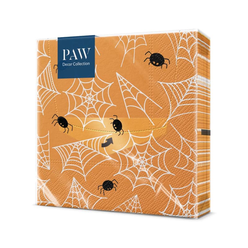 Serviettes en Papier Halloween Araignées - Lot de 20 - Image 1
