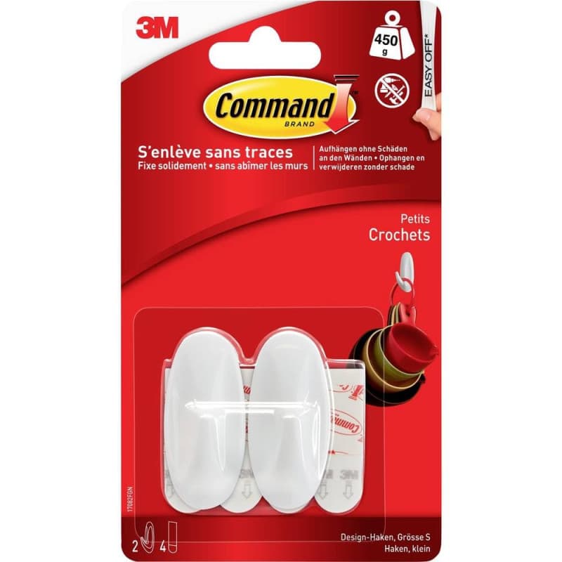 Crochet Design Command 3M en Plastique Blanc - Taille S - Image 1