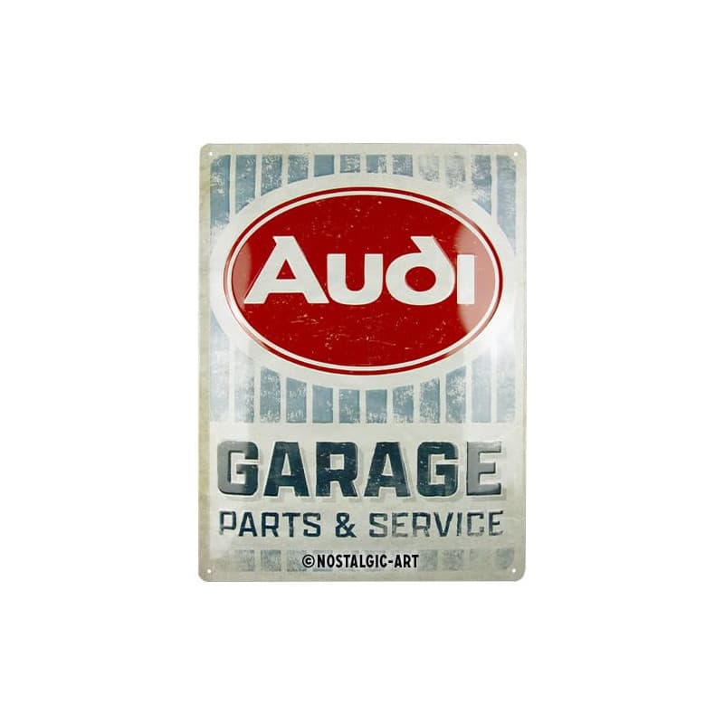 Plaque Rétro Audi en Métal - Décoration Vintage 30x40 cm - Image 1