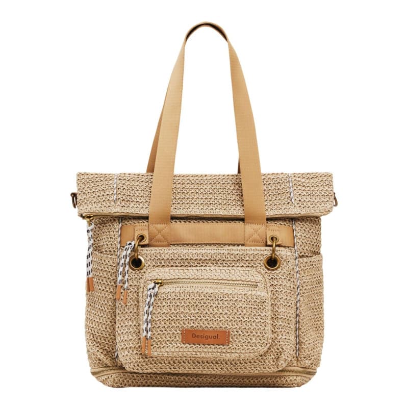 Sac à main Desigual Voyager en raffia naturel - Image 1