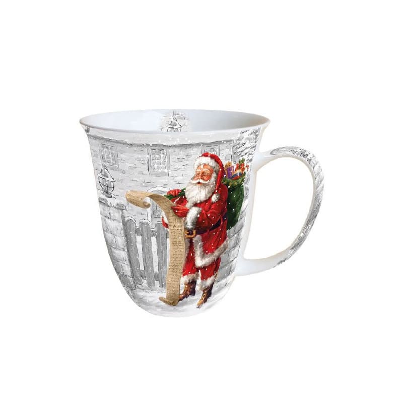 Tasse à Thé en Porcelaine Fine - Modèle Père Noël 0,4 L - Image 1