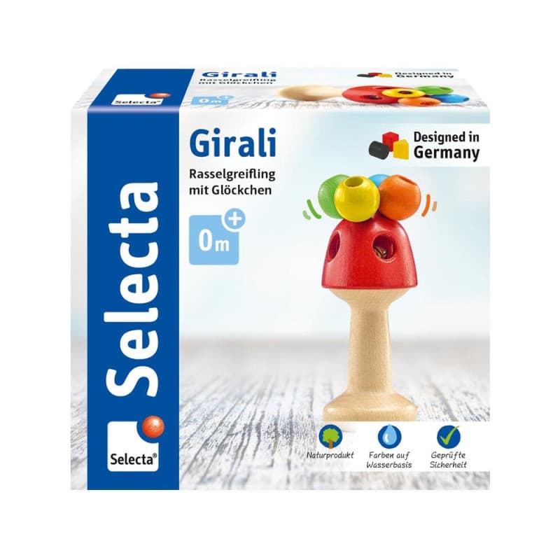 Hochet en Bois Multicolore Girali de Selecta - Image 1