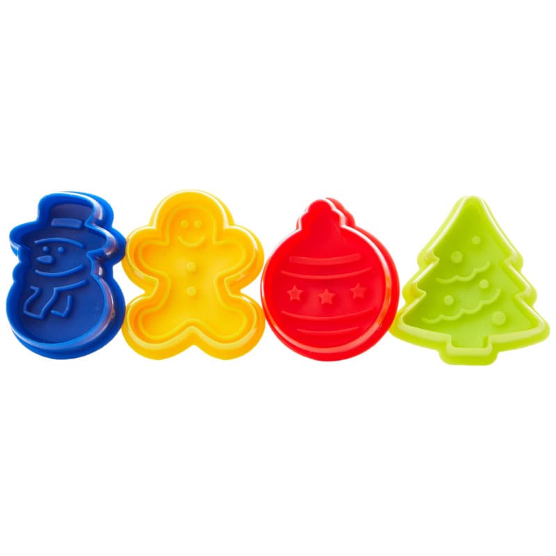 Lot de 4 emporte-pièces de Noël avec poussoir - IBILI - Image 1