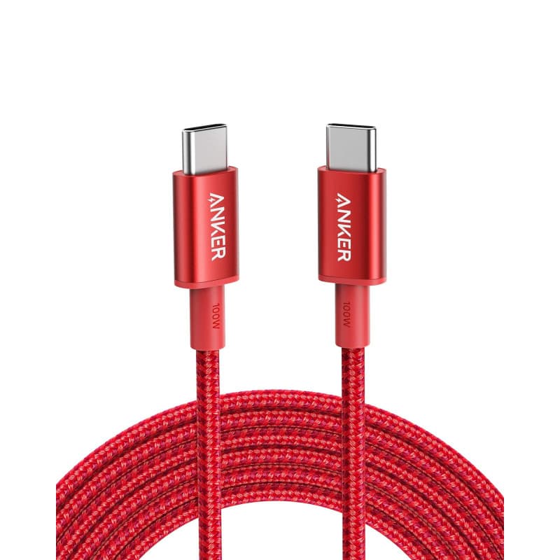 Câble USB C Anker 100W Charge Rapide 3m - Rouge - Image 1