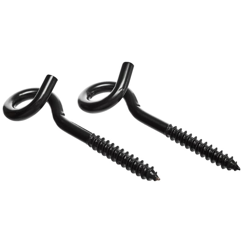 Pack de 2 Crochets à Visser Noir 130 mm - Bulk Hardware - Image 1