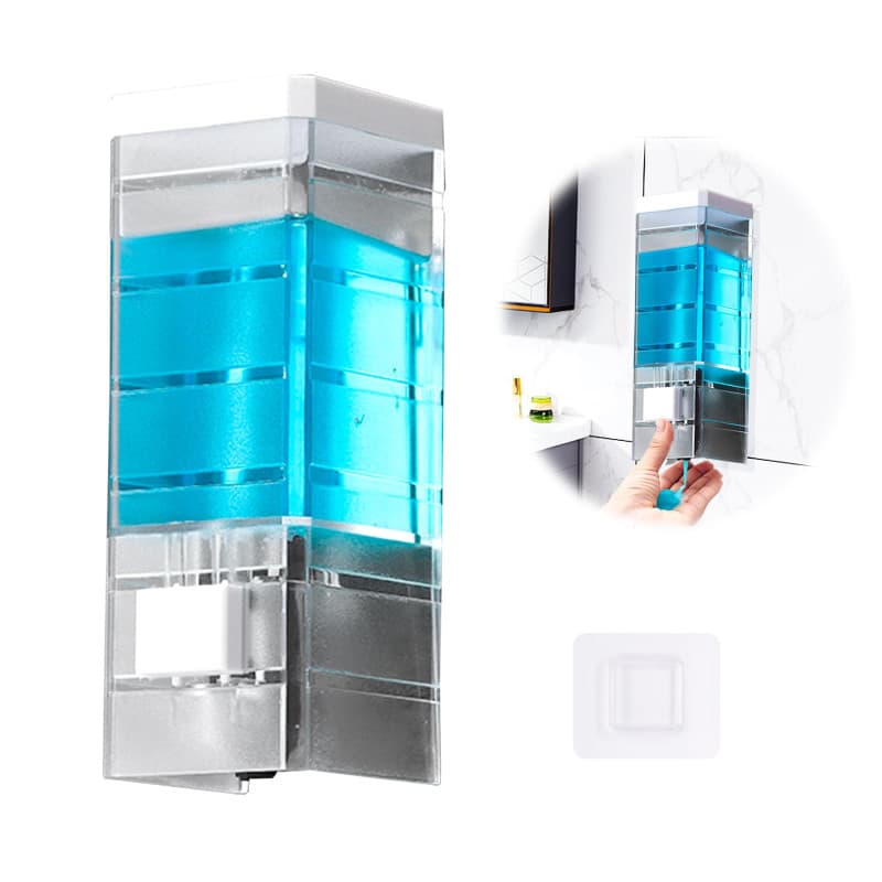 Distributeur de Savon Mural Transparent sans Perçage - Image 1