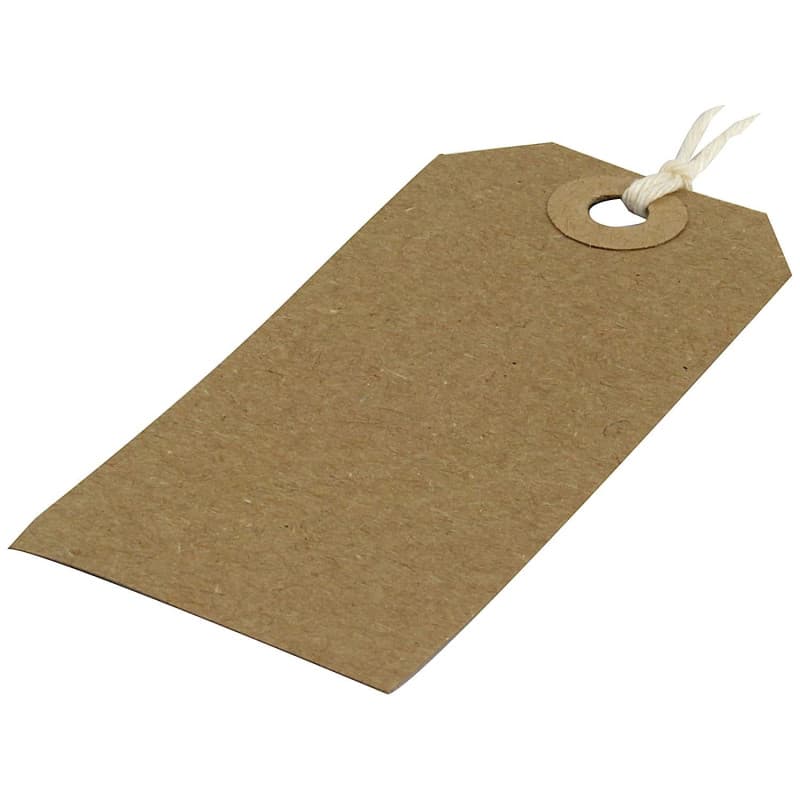 Lot de 1000 Étiquettes Chamois avec Ficelle - Q-Connect - Image 1