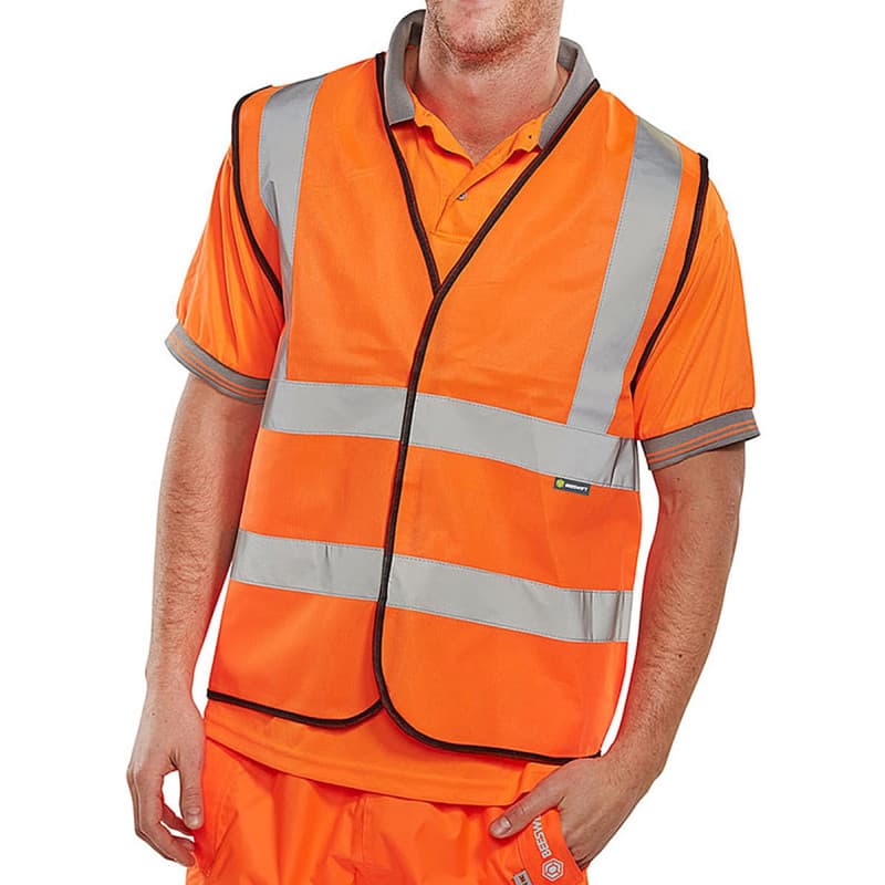 Gilet de Sécurité Orange BSEEN EN ISO 20471 - Taille S/M - Image 1