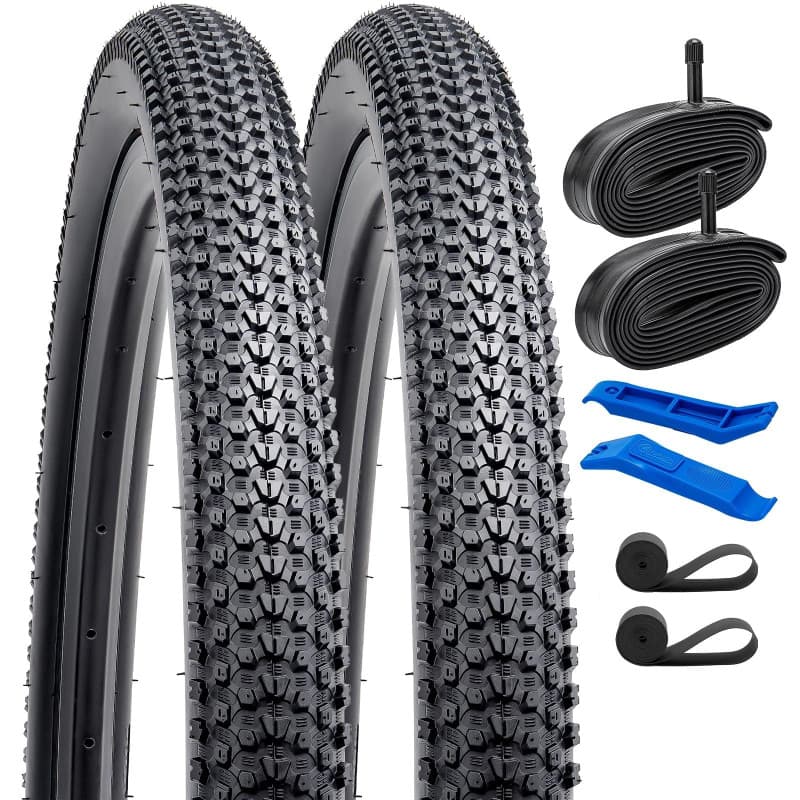 Pack de 2 Pneus de Vélo 29" avec Chambres à Air - YunSCM - Image 1
