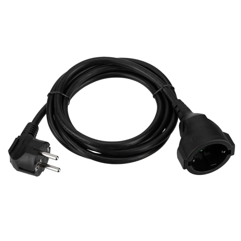 Rallonge Câble d'Alimentation REV 2 m H05VV-F SK Noir - Image 1