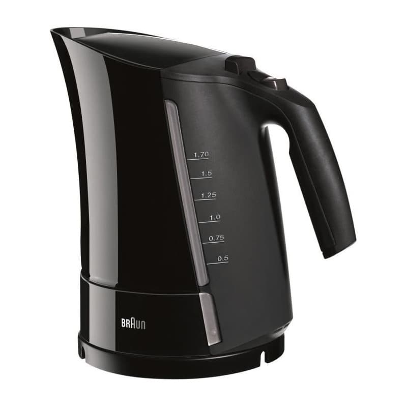 Bouilloire Braun WK300 - 1,7L - Noir - Chauffe ultra-rapide 45s - Filtre anti-calcaire amovible - Image 1