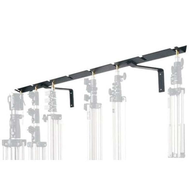 Support Mural Manfrotto pour 8 Pieds d'Éclairage Noir - Image 1