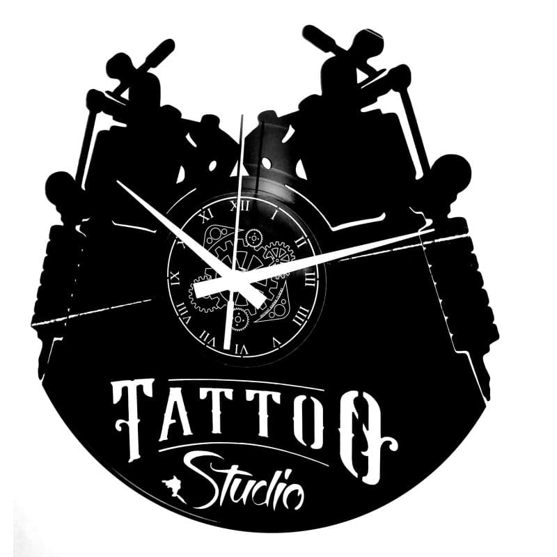 Horloge Murale Design Vinyle Tatouage Instant Karma - Image 1