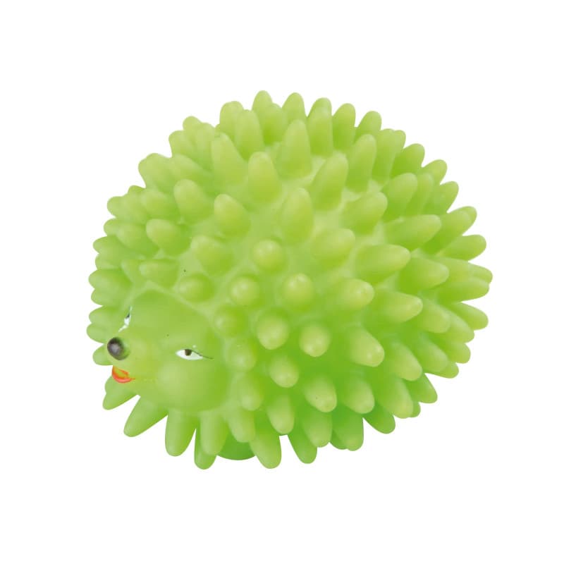 Jouet Sonore Hérisson en Vinyle pour Chiens - 9 cm Vert - Image 1