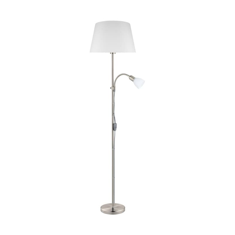 Lampadaire Moderne Conesa en Acier Nickelé Mat - Eglo - Image 1