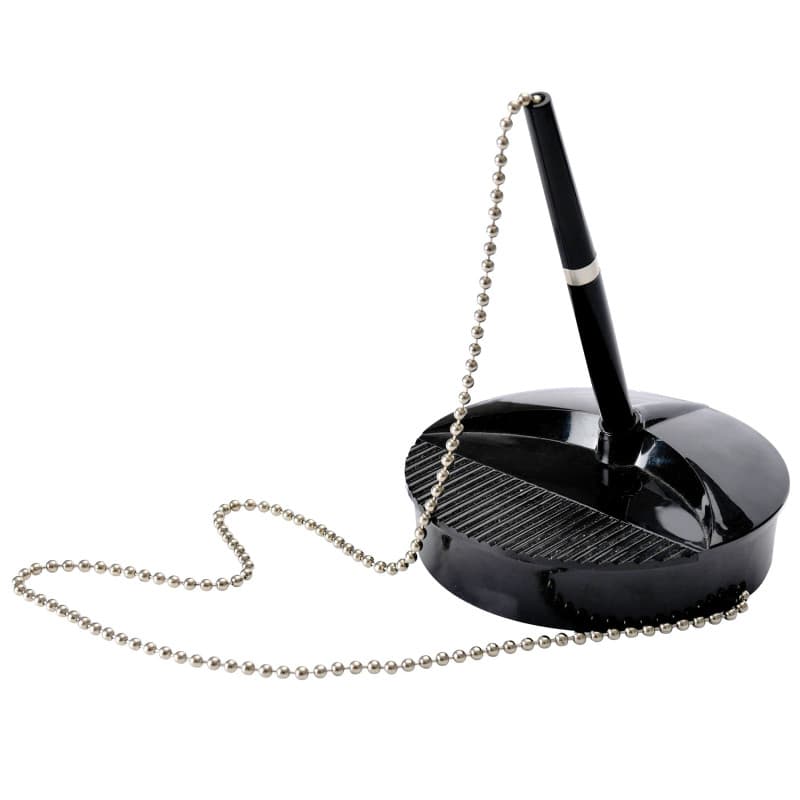 Stylo sur Socle Noir Fellowes avec Chaînette Chromée - Image 1