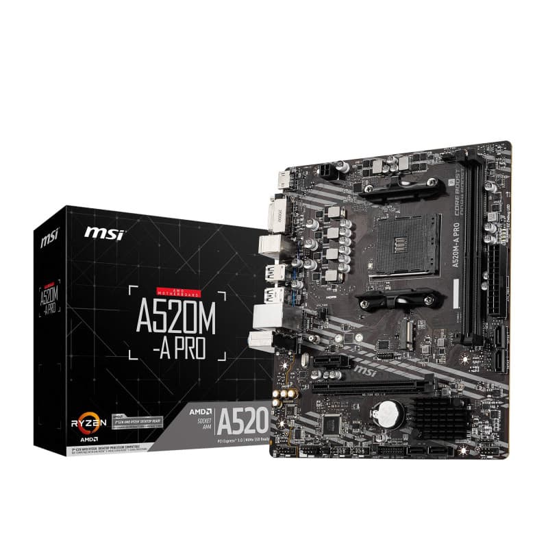 MSI A520M-A Pro Carte Mère MicroATX pour Ryzen 5000 - Image 1