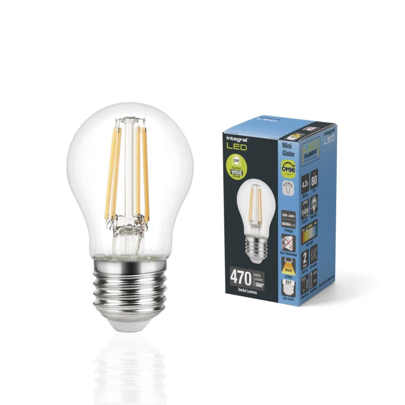 Ampoule LED E27 Omni-filament Chaud 2700K - Paquet de 4 - Image 1