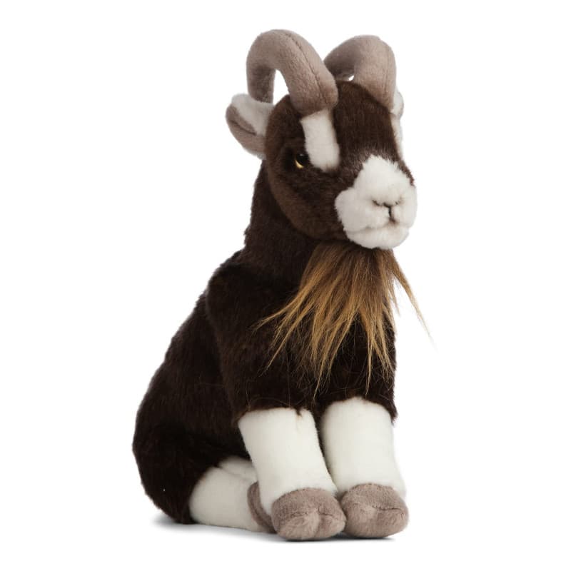 Peluche Chèvre Brune Living Nature - 20 cm de Réalisme - Image 1