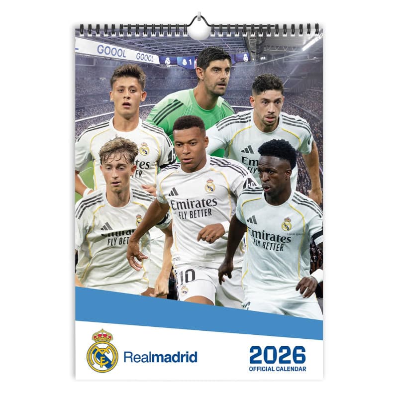 Calendrier Mural 2026 Real Madrid - Grand Format A3 - Image 1