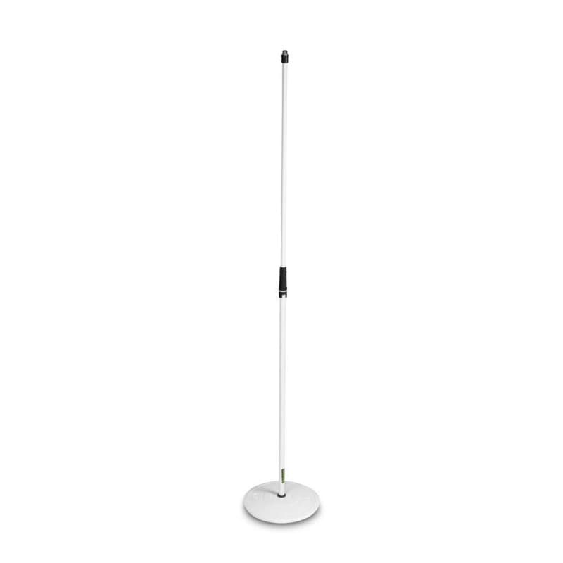 Pied Micro Droit Gravity MS 23 W - Base Ronde Blanche - Image 1