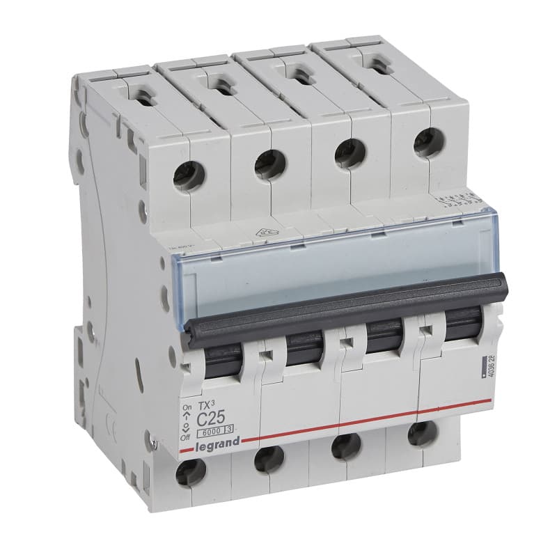 Disjoncteur Magnet TX3 6KA 4P 25A - Legrand - Image 1