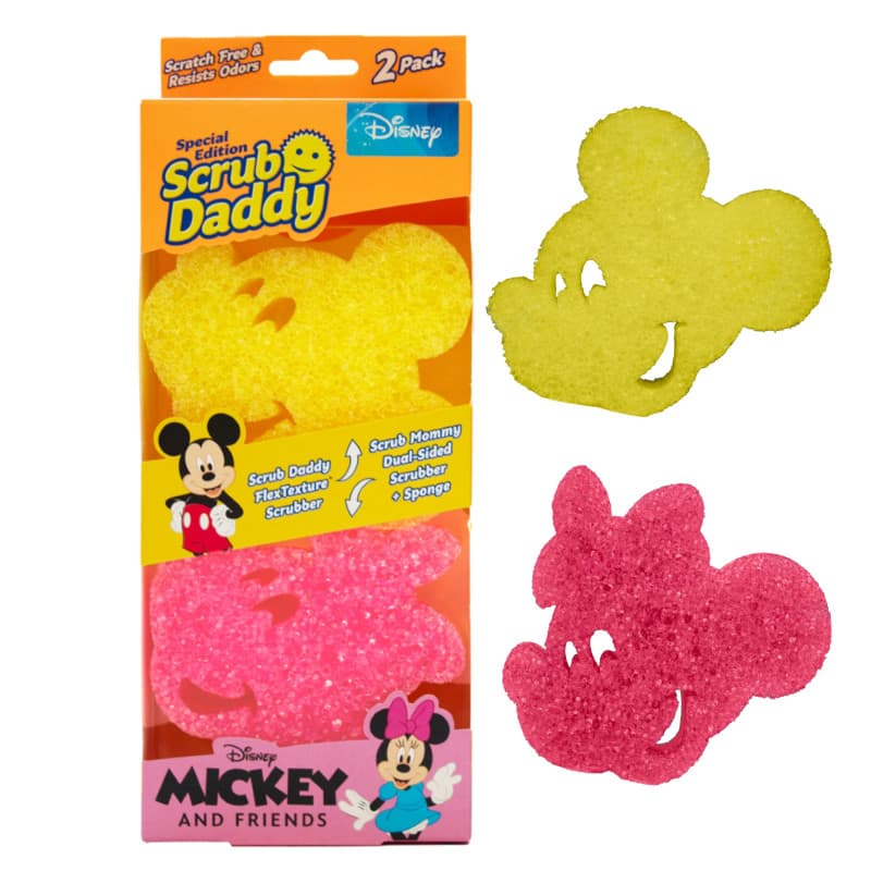 Éponges Vaisselle Scrub Daddy Mickey & Minnie - Lot de 2 - Image 1