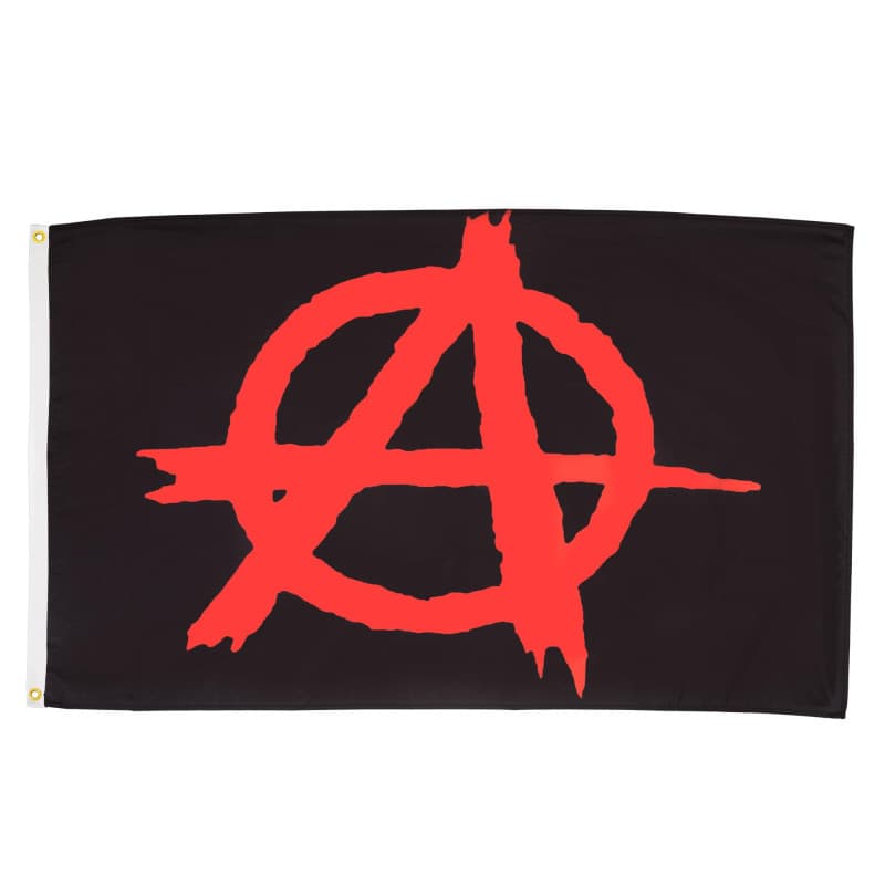Drapeau Anarchie Noir et Rouge 90x60 cm - AZ FLAG - Image 1