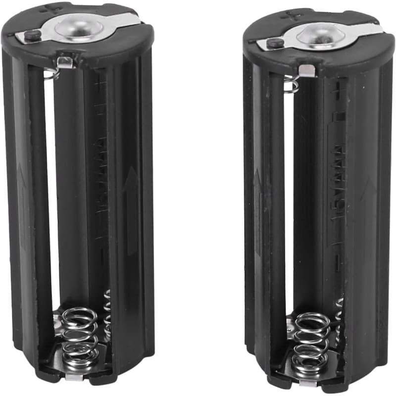 Happysnow Lot de 2 supports de piles AAA noirs - Image 1