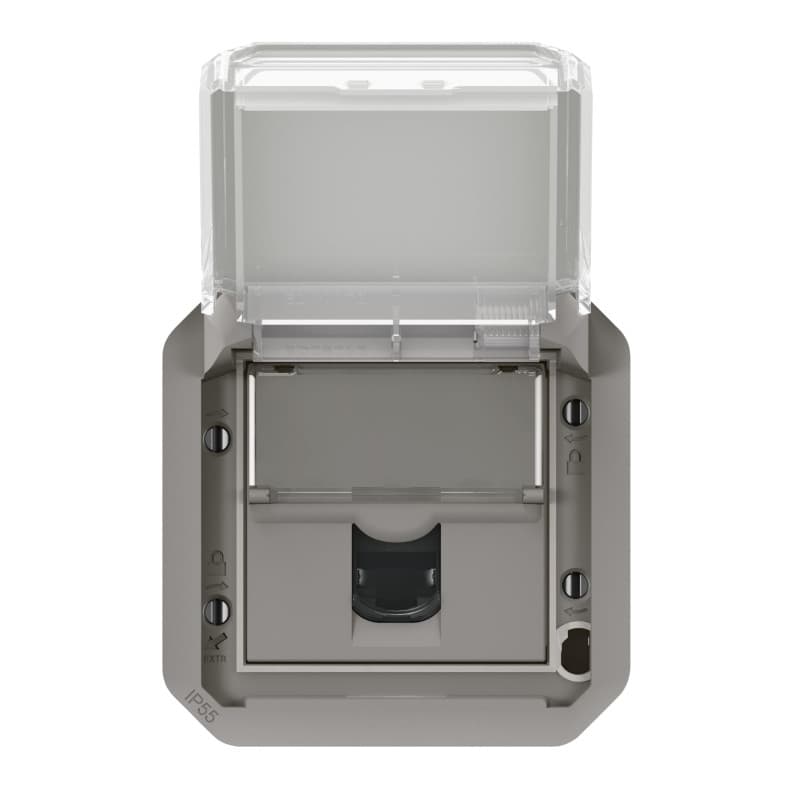 Prise RJ45 Catégorie 6 UTP Legrand Plexo New - Gris - Image 1