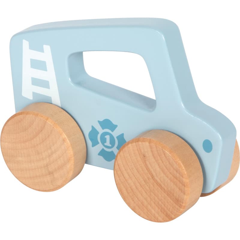 Voiture à Pousser Bleue en Bois - Jouet d'Éveil 2 en 1 - Image 1