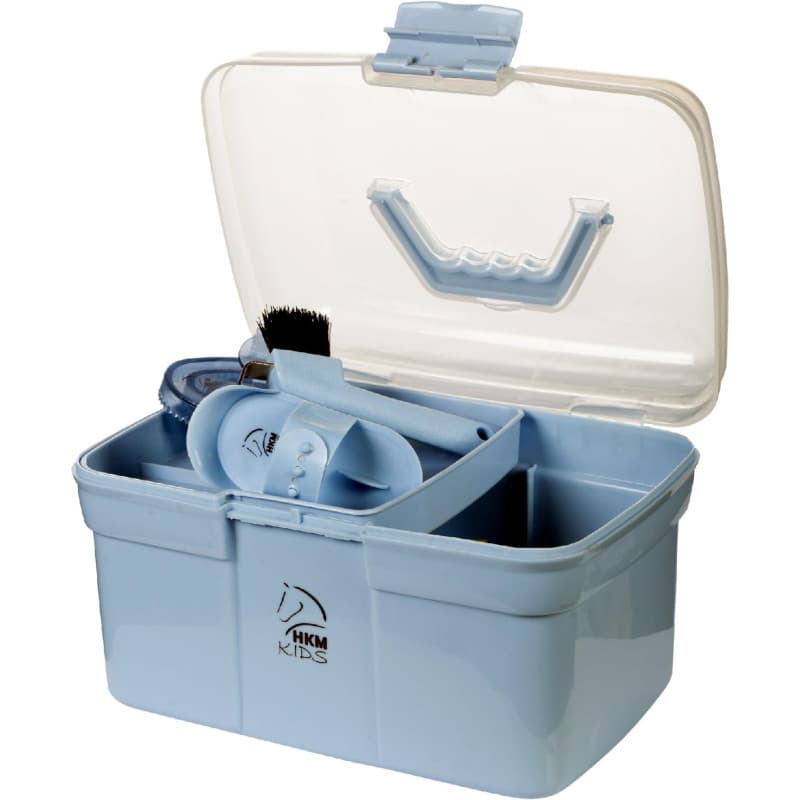 Kit de Pansage pour Enfants HKM - 7 Pièces Bleu Clair - Image 1
