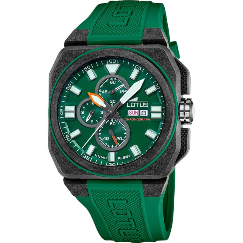 Montre Chronographe Sportive en Fibre de Carbone Noir - Image 1
