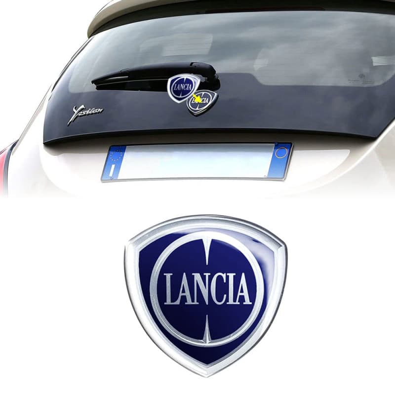 Autocollant 3D Officiel Lancia pour Ypsilon - Logo Bleu - Image 1
