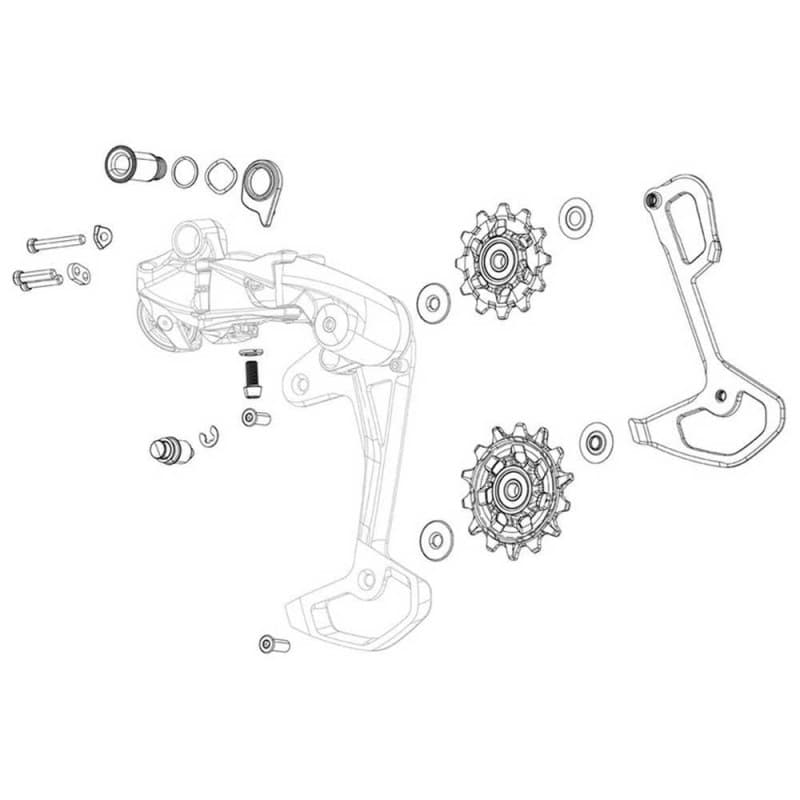 Kit Galets de Dérailleur Arrière SRAM Eagle 12V GX AXS - Image 1