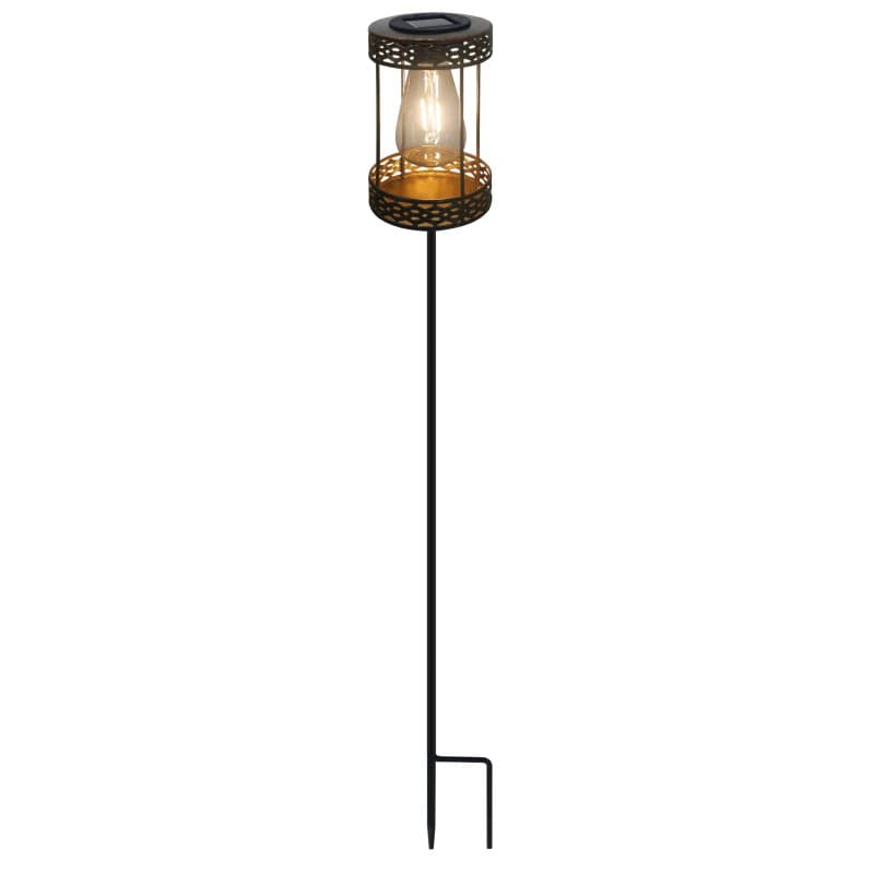 Lampe Solaire Rétro en Bronze pour Jardin et Terrasse - Image 1