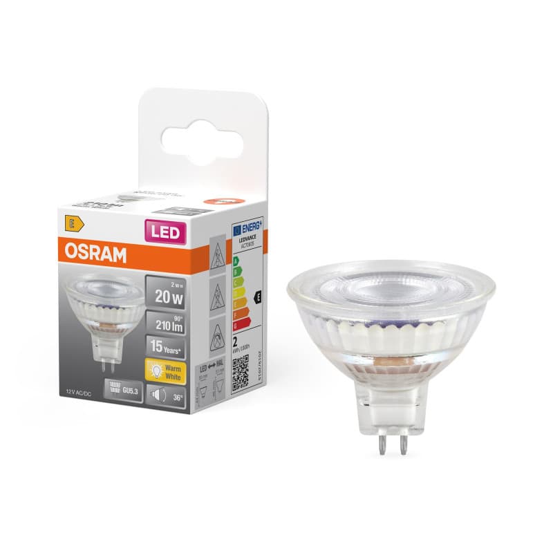 Ampoule LED Osram MR16 Spot Star 2W 2700K Blanc Chaud - Image 1