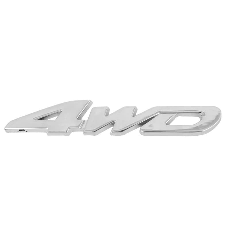 Emblème décoratif 4WD en métal argenté pour voiture - Image 1