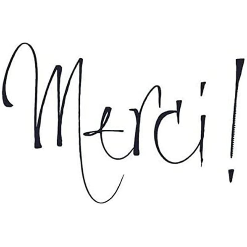 Tampon Bois Multicolore 'Merci !' - Artemio - Image 1