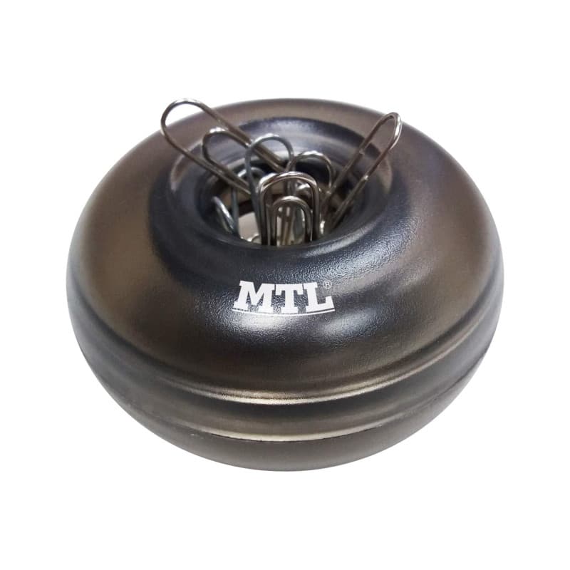 Pot à trombones aimanté MTL avec 20 clips noirs - Image 1
