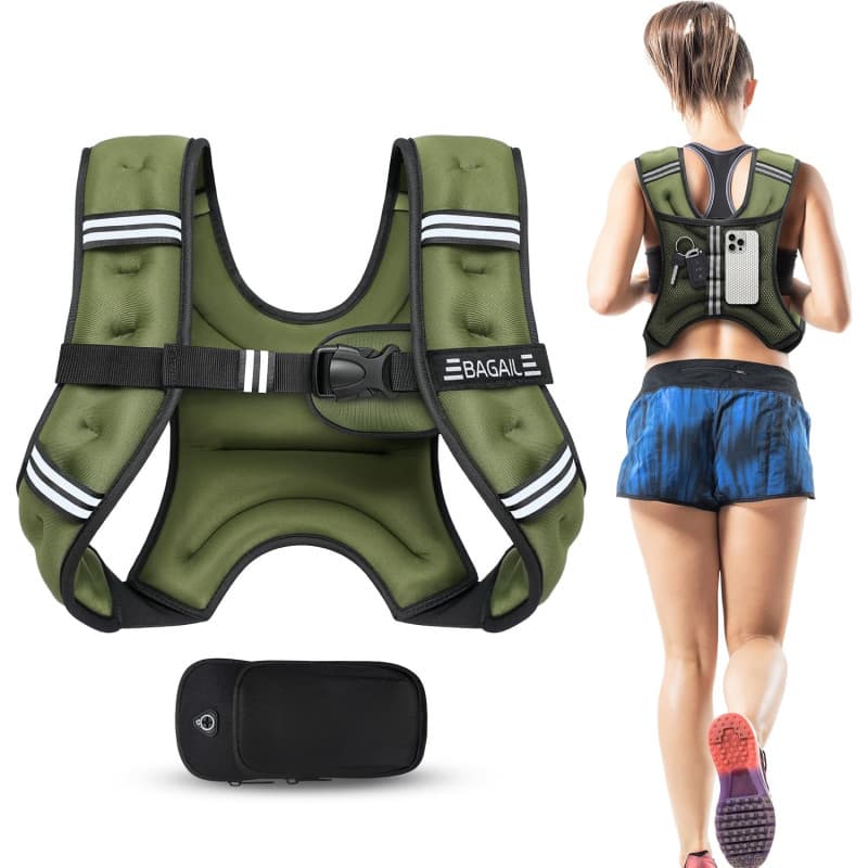 Gilet Lesté Ajustable BAGAIL pour Musculation et Yoga - Image 1