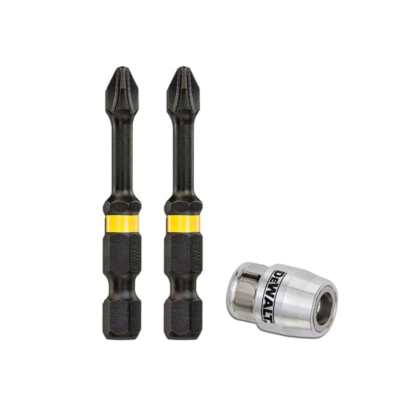 Bague DEWALT avec 2 Embouts Impact Torsion PH2 50mm - Image 1